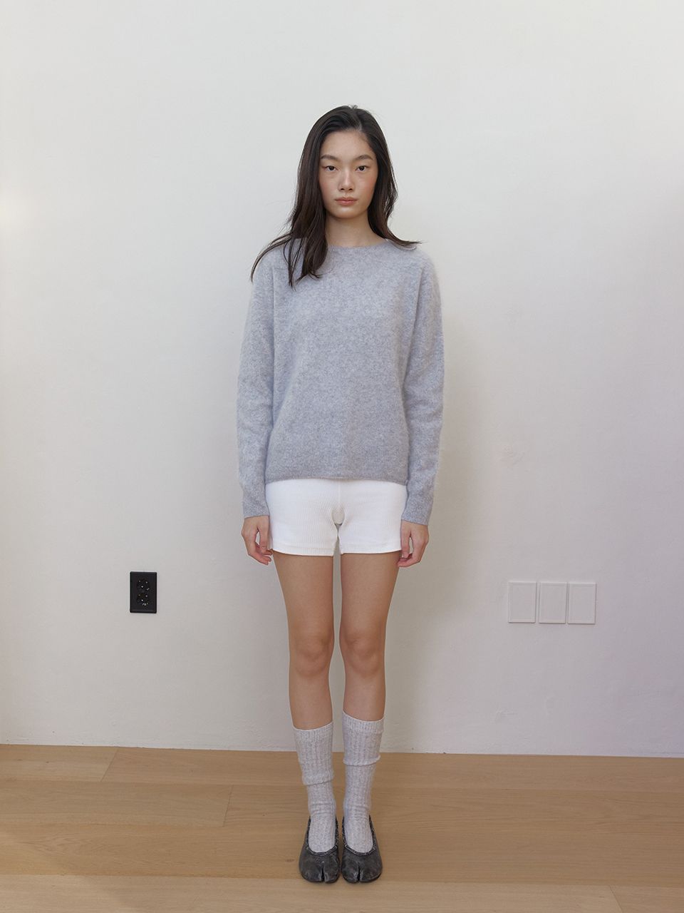 AS BASIC ウールホールガーメントニット (グレー) | ASURA | HANA(ハナ) #9