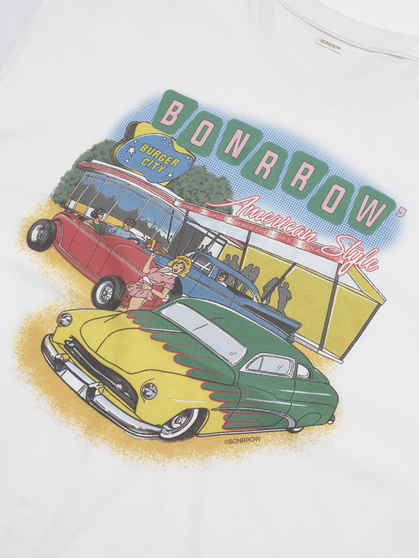 ホットロッド Tシャツ_ホワイト | BONRROW | HANA(ハナ) #4