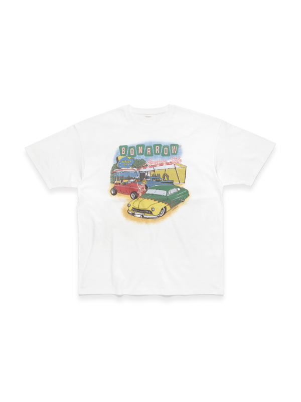 ホットロッド Tシャツ_ホワイト | BONRROW | HANA(ハナ) #2