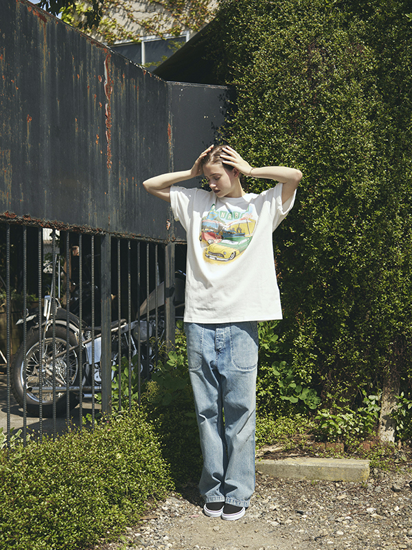 ホットロッド Tシャツ_ホワイト | BONRROW | HANA(ハナ) #6