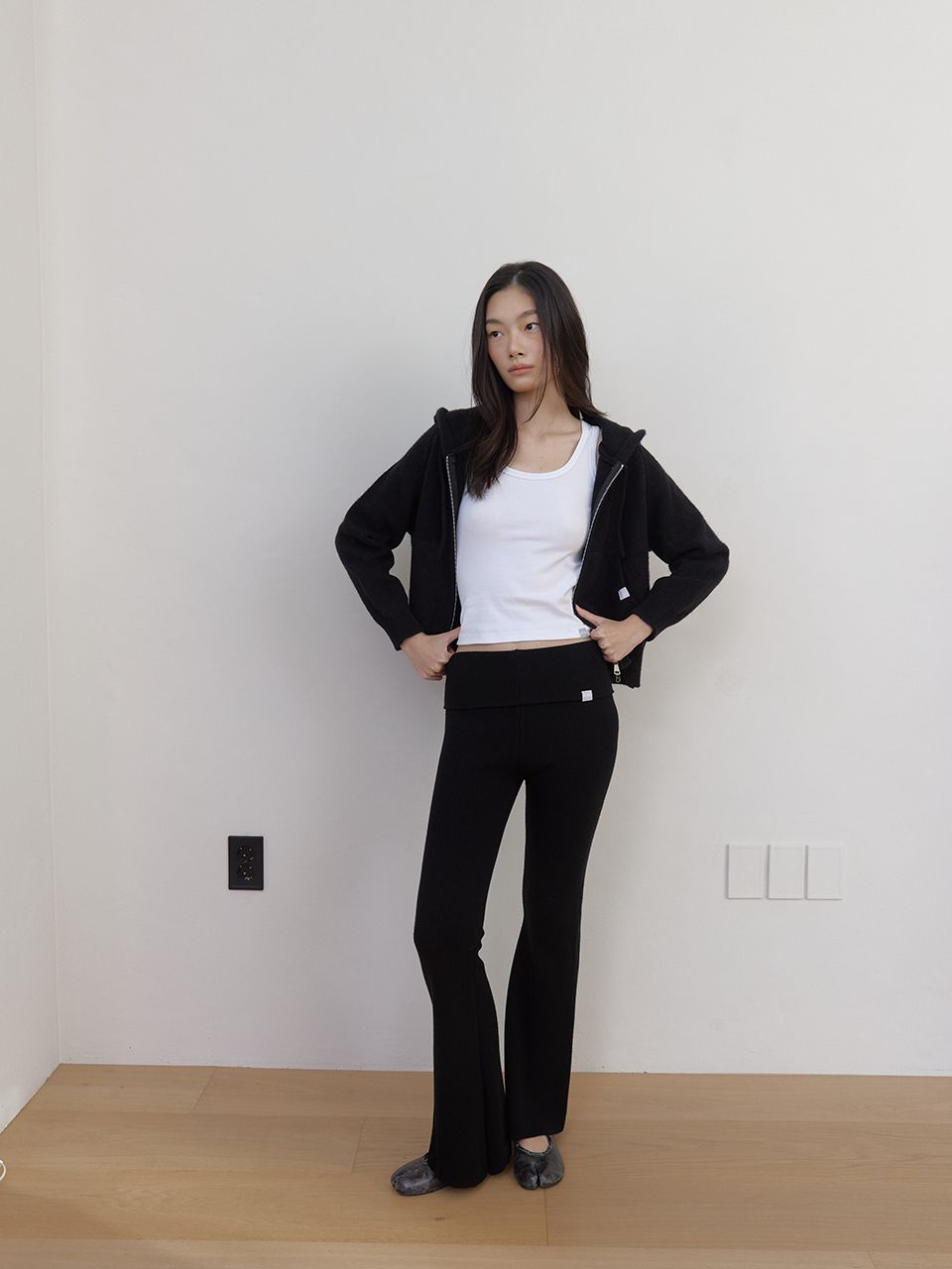 AS BASIC フォールドパンツ (ブラック) | ASURA | HANA(ハナ) #5