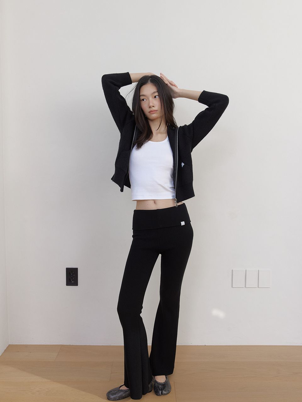 AS BASIC フォールドパンツ (ブラック) | ASURA | HANA(ハナ) #6