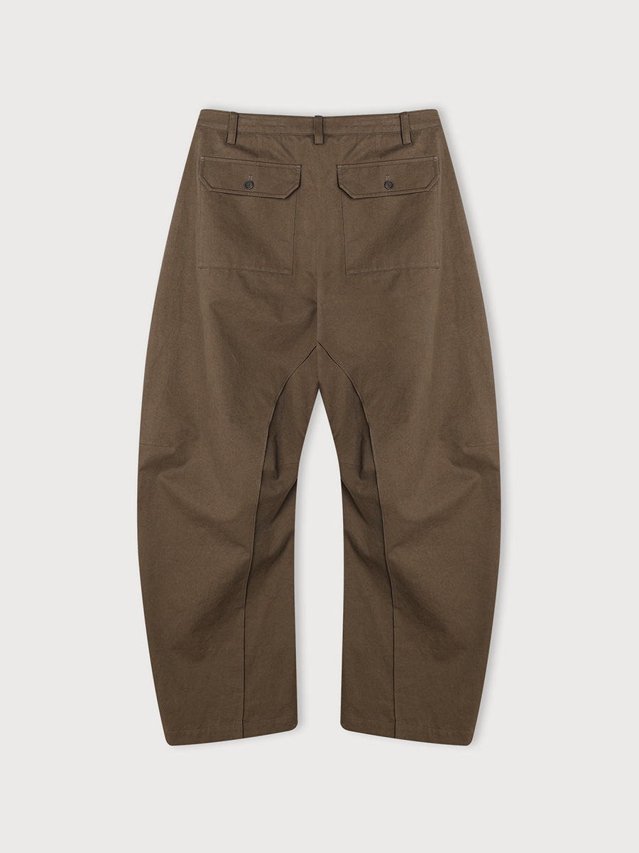 TWILL CURVED PANTS_KHAKI BROWN | ETHOS | HANA(ハナ) #2