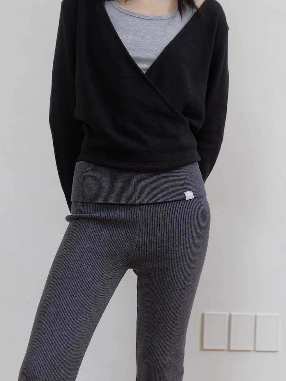 AS BASIC フォールドパンツ (チャコール) | ASURA | HANA(ハナ) #5