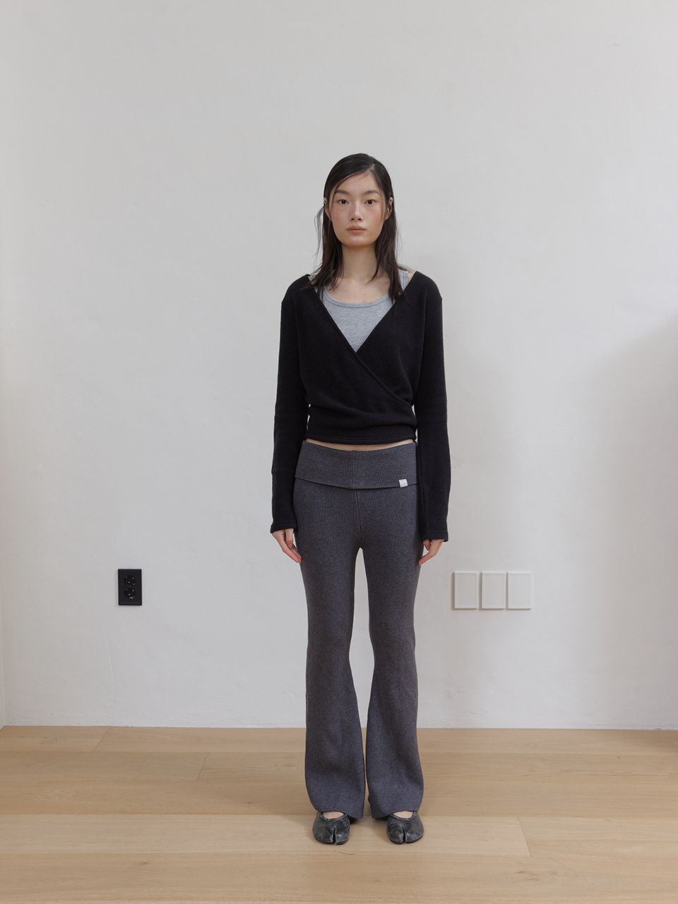 AS BASIC フォールドパンツ (チャコール) | ASURA | HANA(ハナ) #6