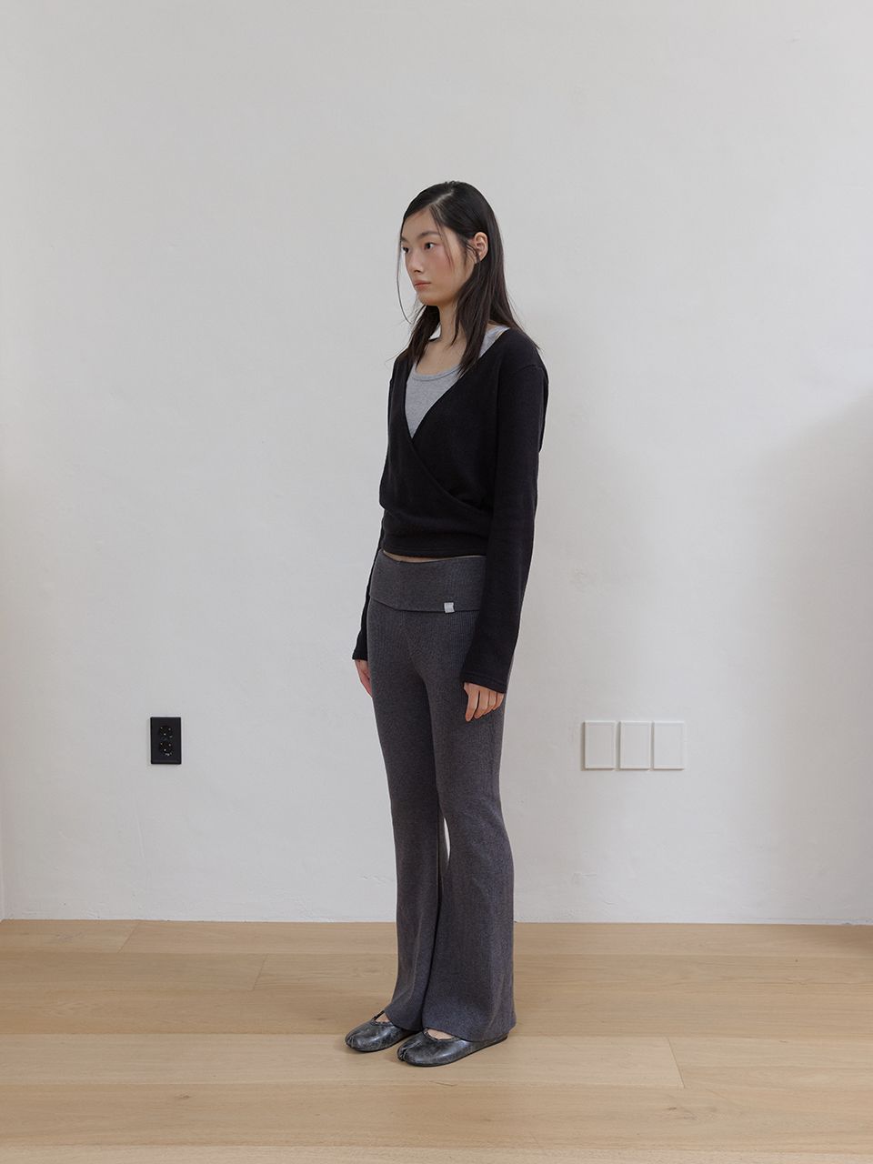 AS BASIC フォールドパンツ (チャコール) | ASURA | HANA(ハナ) #7