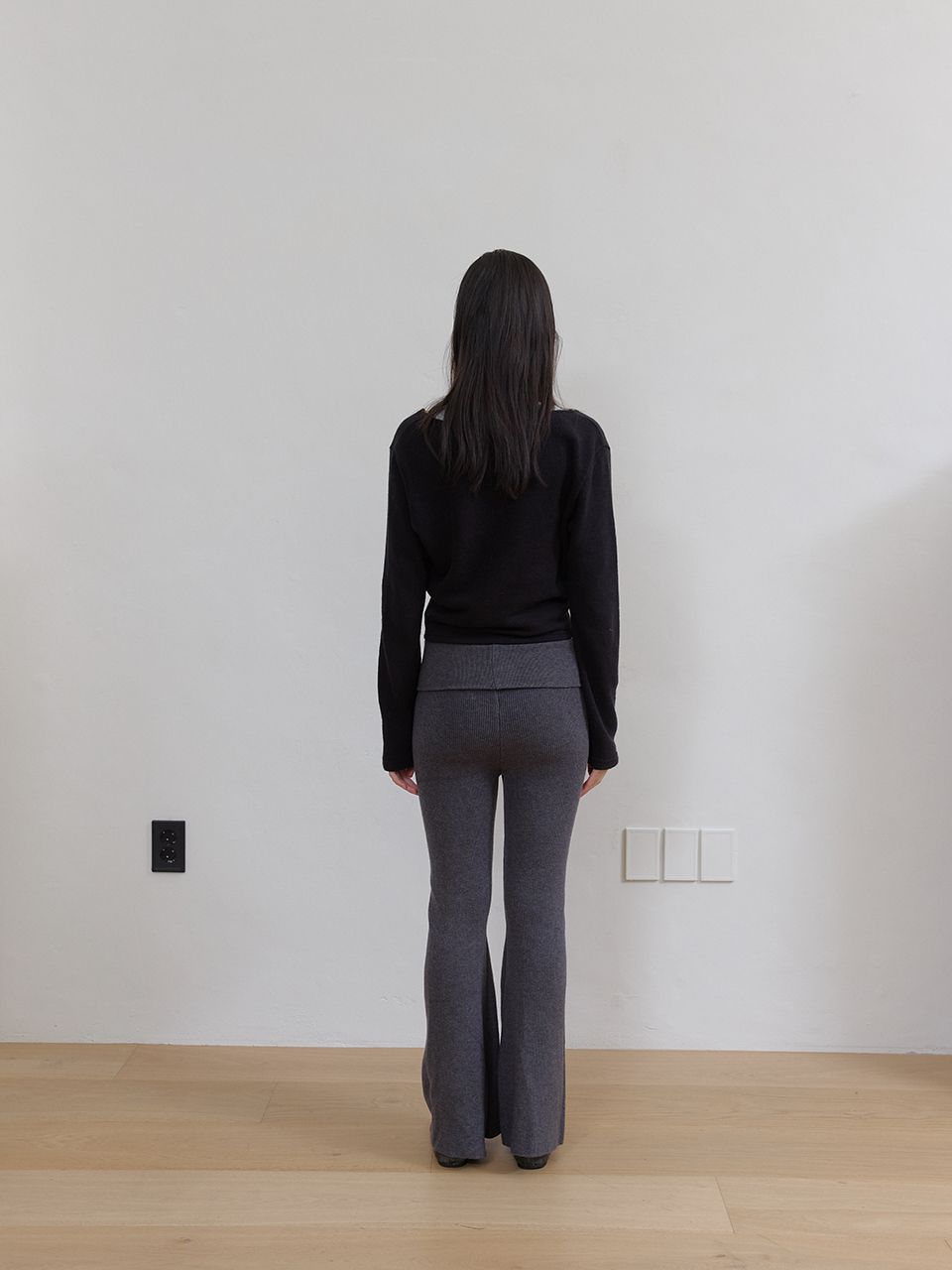 AS BASIC フォールドパンツ (チャコール) | ASURA | HANA(ハナ) #8