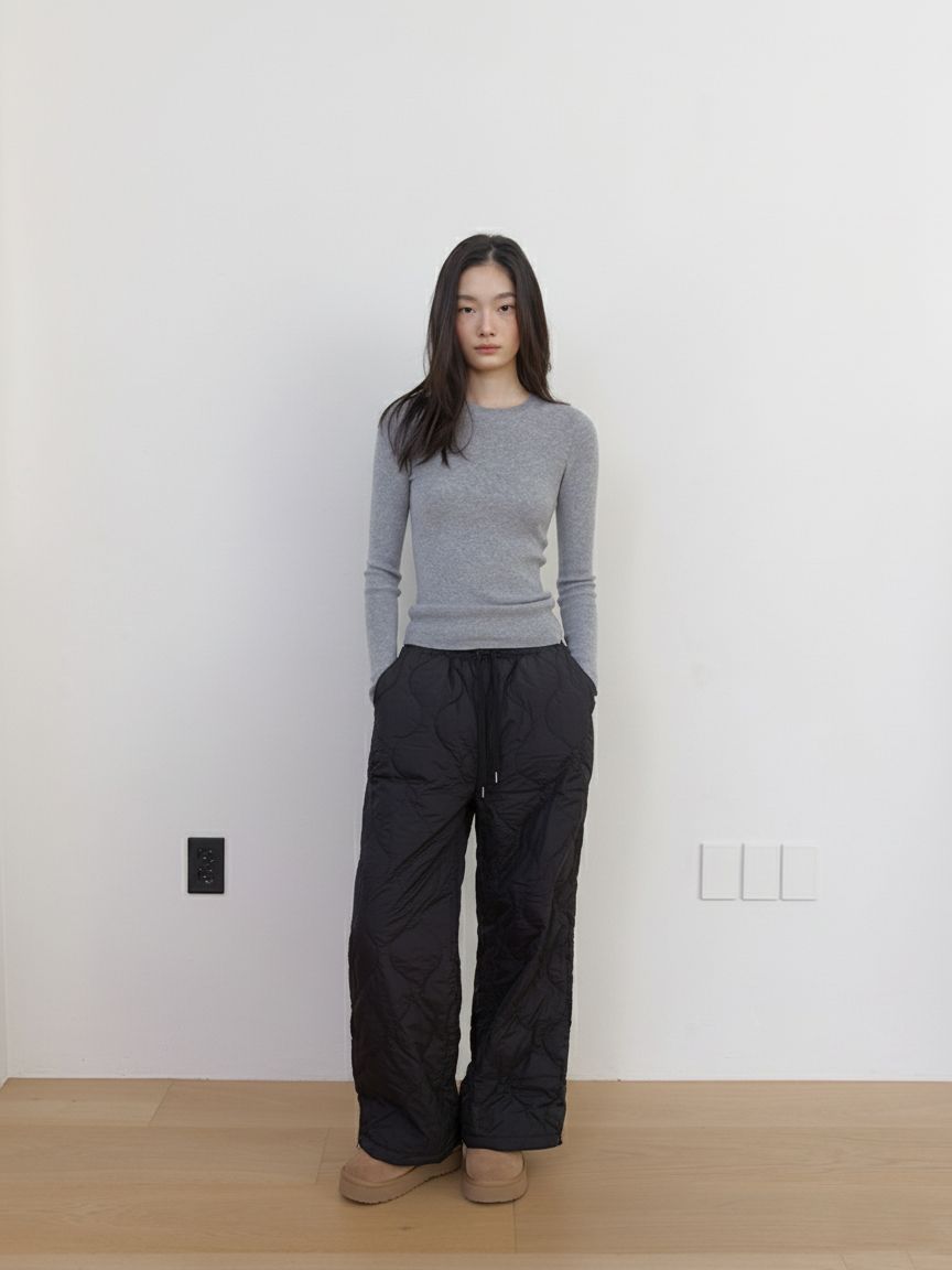 AS BASIC ダックダウンパンツ (ブラック) | ASURA | HANA(ハナ) #2