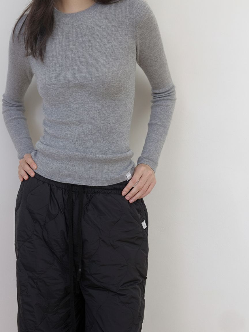 AS BASIC ダックダウンパンツ (ブラック) | ASURA | HANA(ハナ) #4