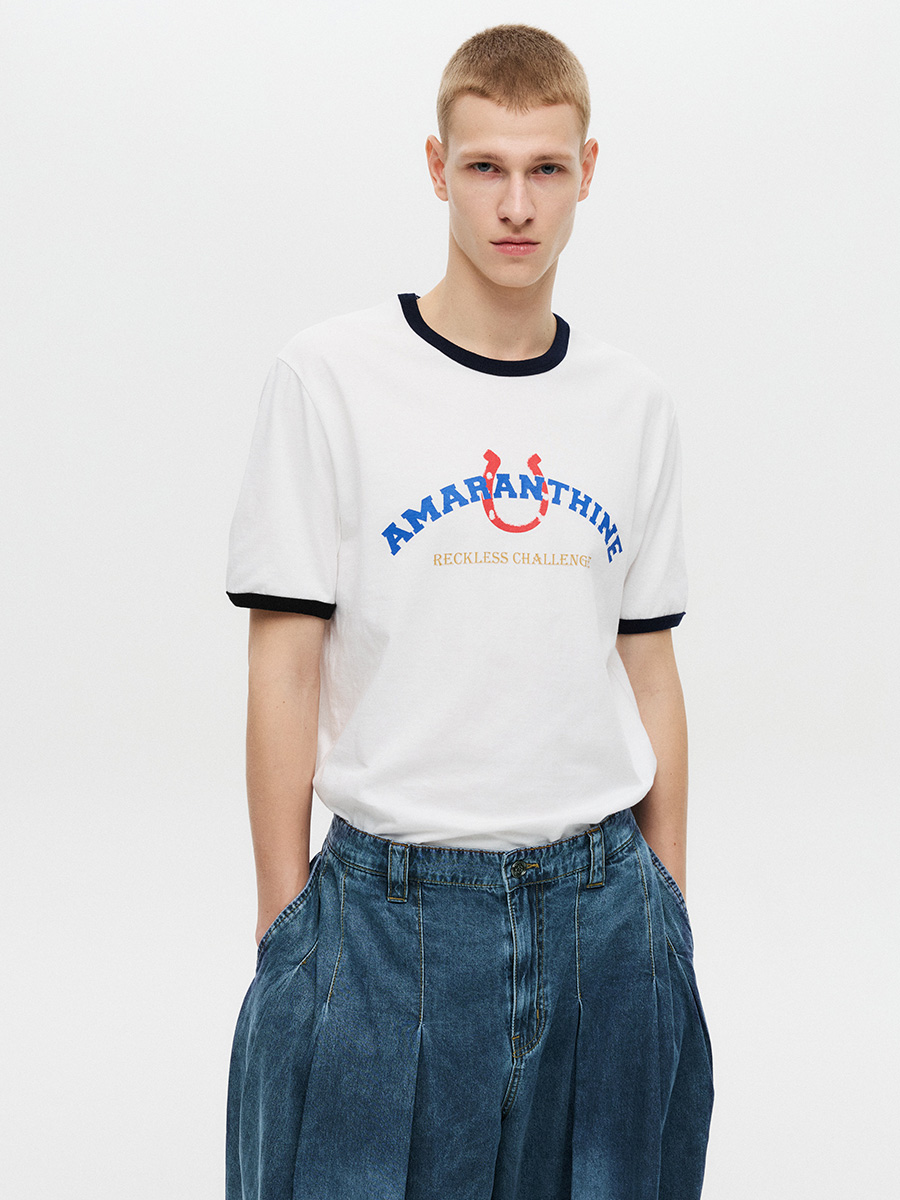アマランサスシルケットハーフリンガーTシャツ（ホワイト） | DNSR | HANA(ハナ) #2