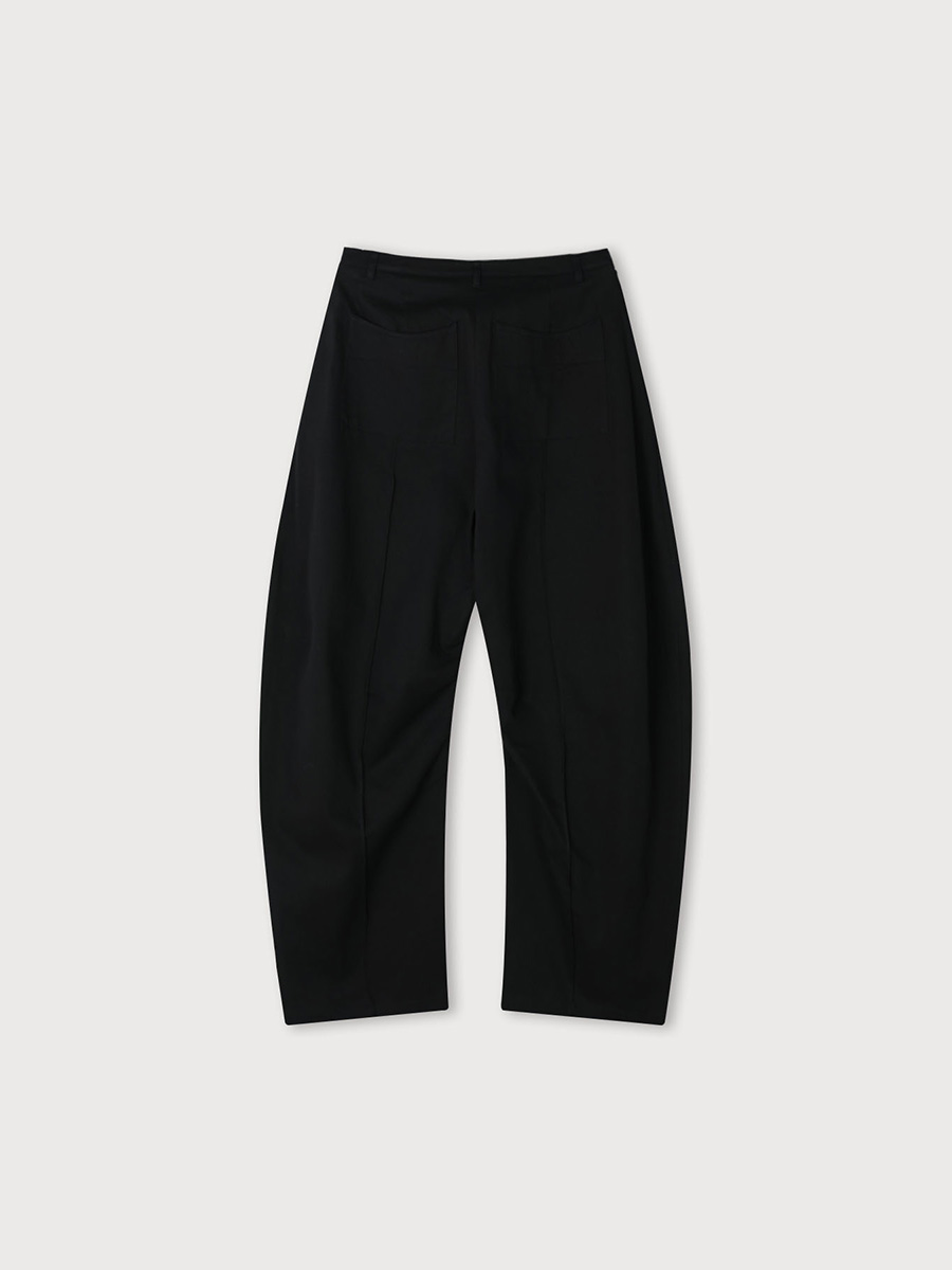 WIDE CURVED PANTS_BLACK | ETHOS | HANA(ハナ) #2