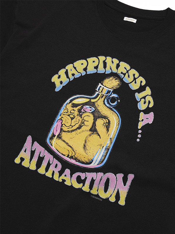 ハッピー キャッツ Tシャツ_ブラック | BONRROW | HANA(ハナ) #4