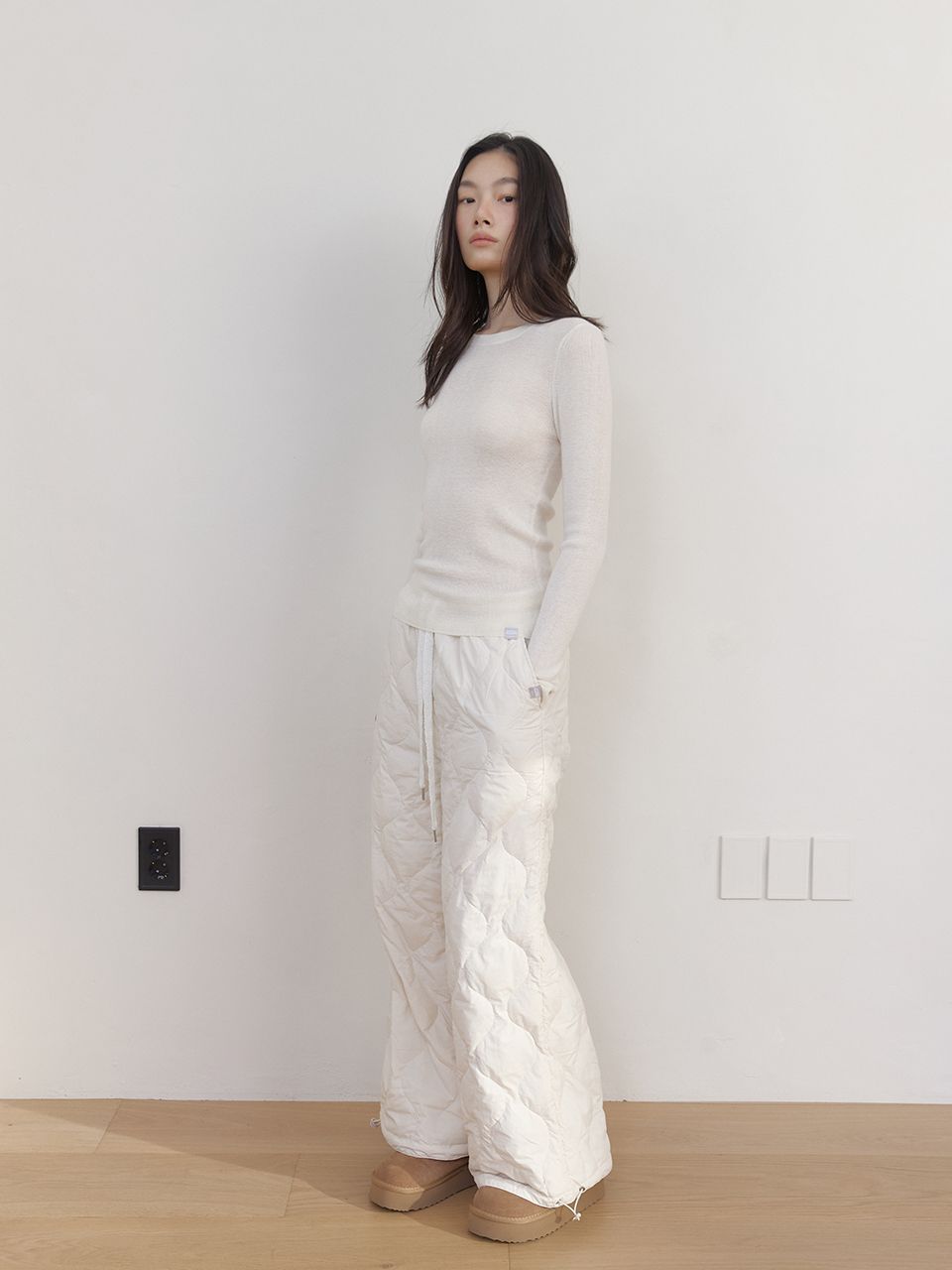 AS BASIC ダックダウンパンツ (クリーム) | ASURA | HANA(ハナ) #3