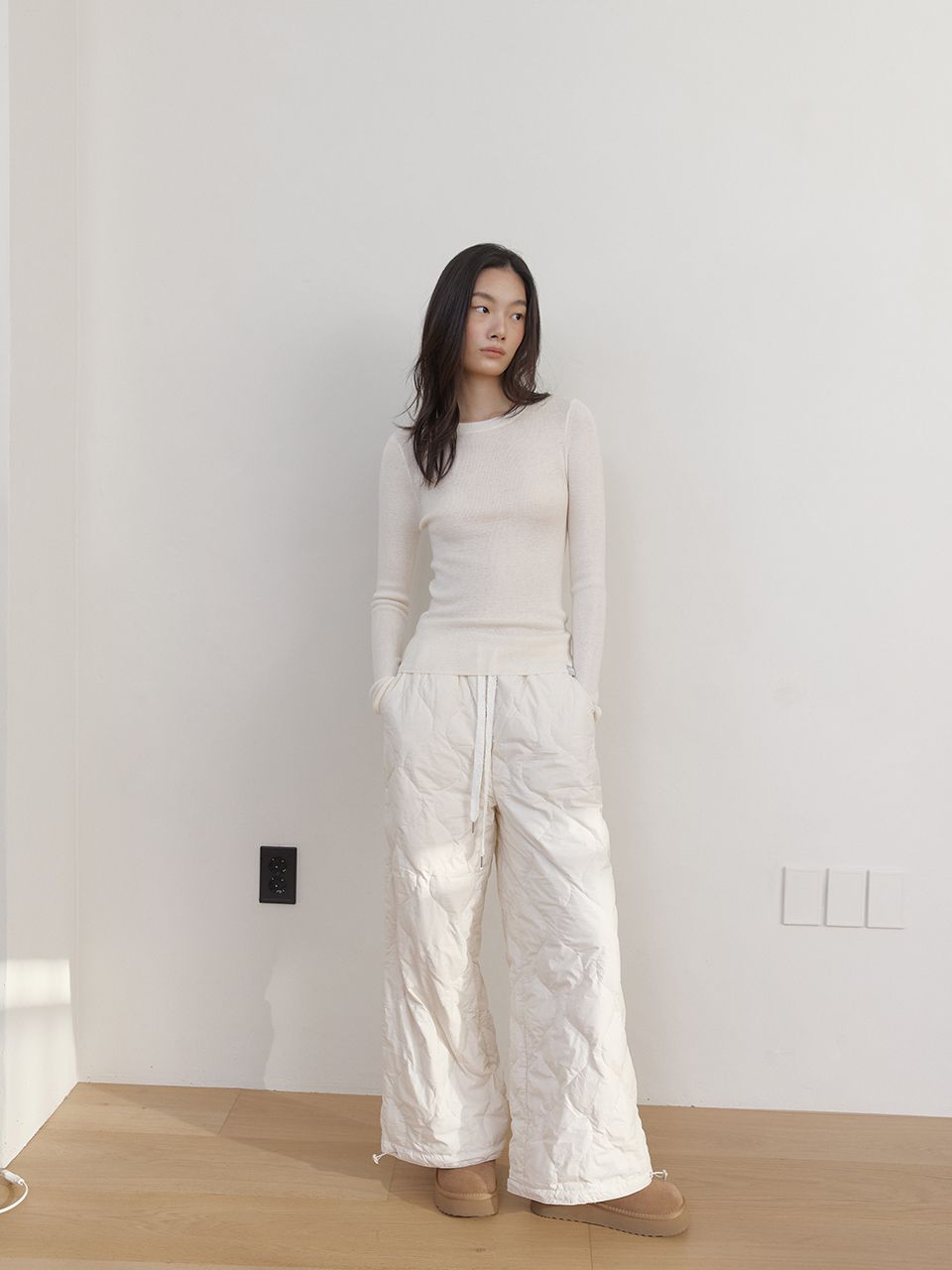 AS BASIC ダックダウンパンツ (クリーム) | ASURA | HANA(ハナ) #4