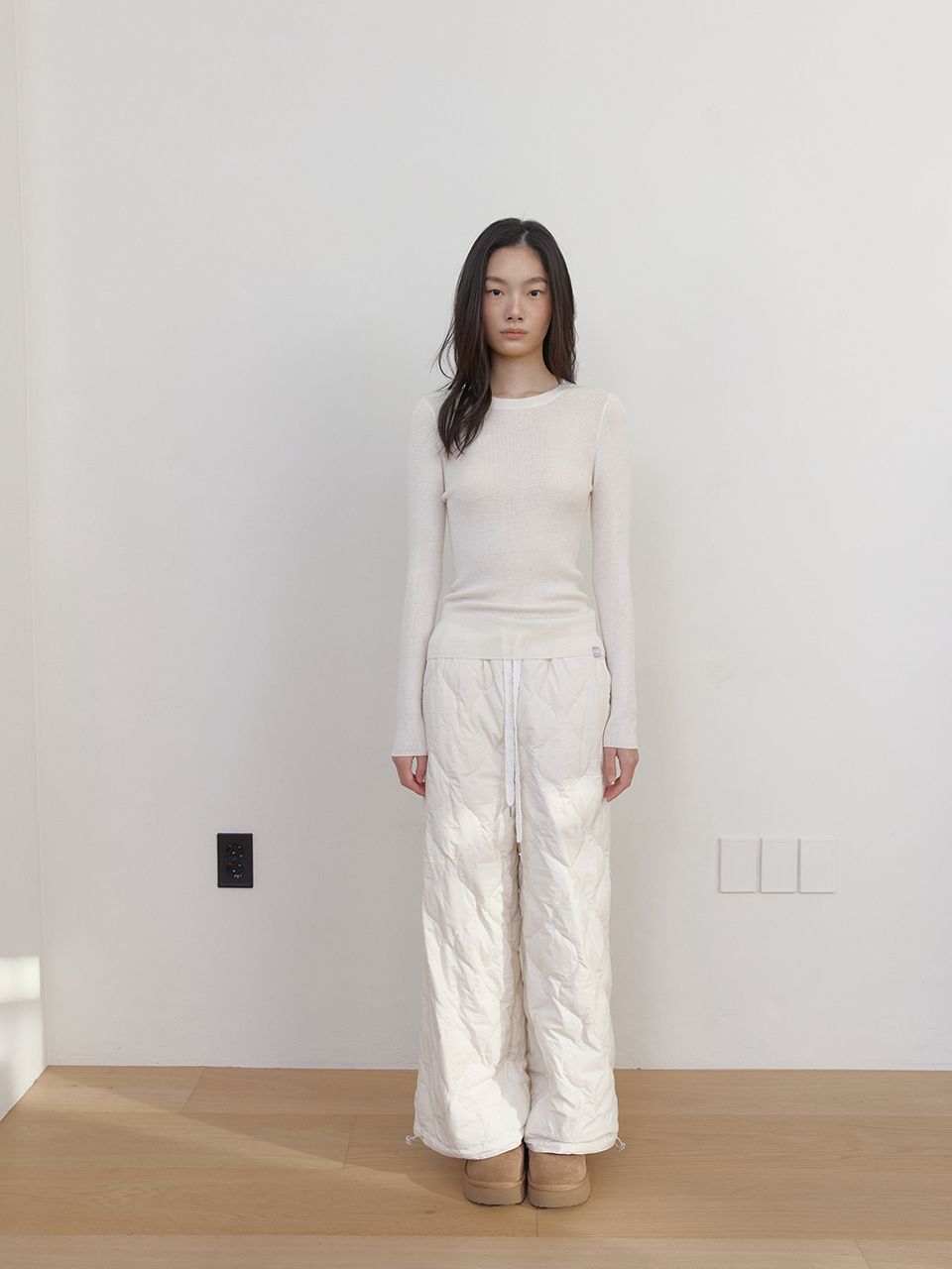 AS BASIC ダックダウンパンツ (クリーム) | ASURA | HANA(ハナ) #9