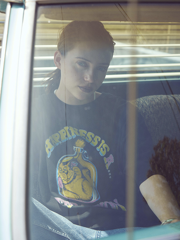 ハッピー キャッツ Tシャツ_ブラック | BONRROW | HANA(ハナ) #6