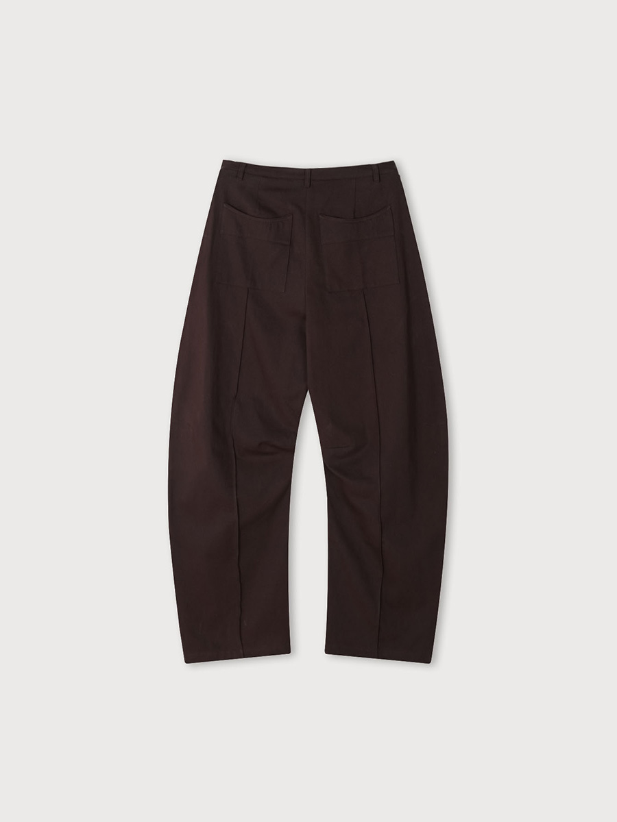 WIDE CURVED PANTS_BROWN | ETHOS | HANA(ハナ) #2