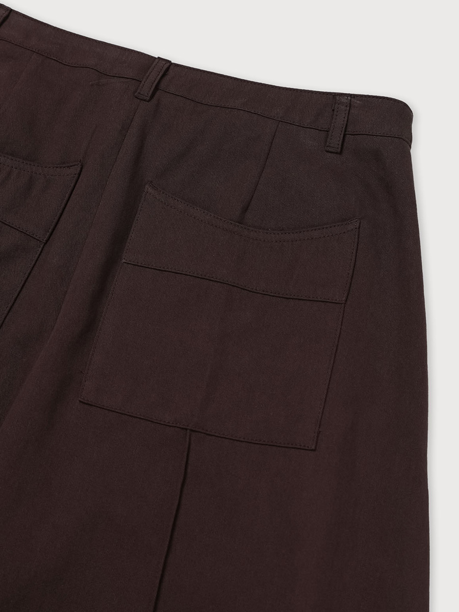 WIDE CURVED PANTS_BROWN | ETHOS | HANA(ハナ) #5