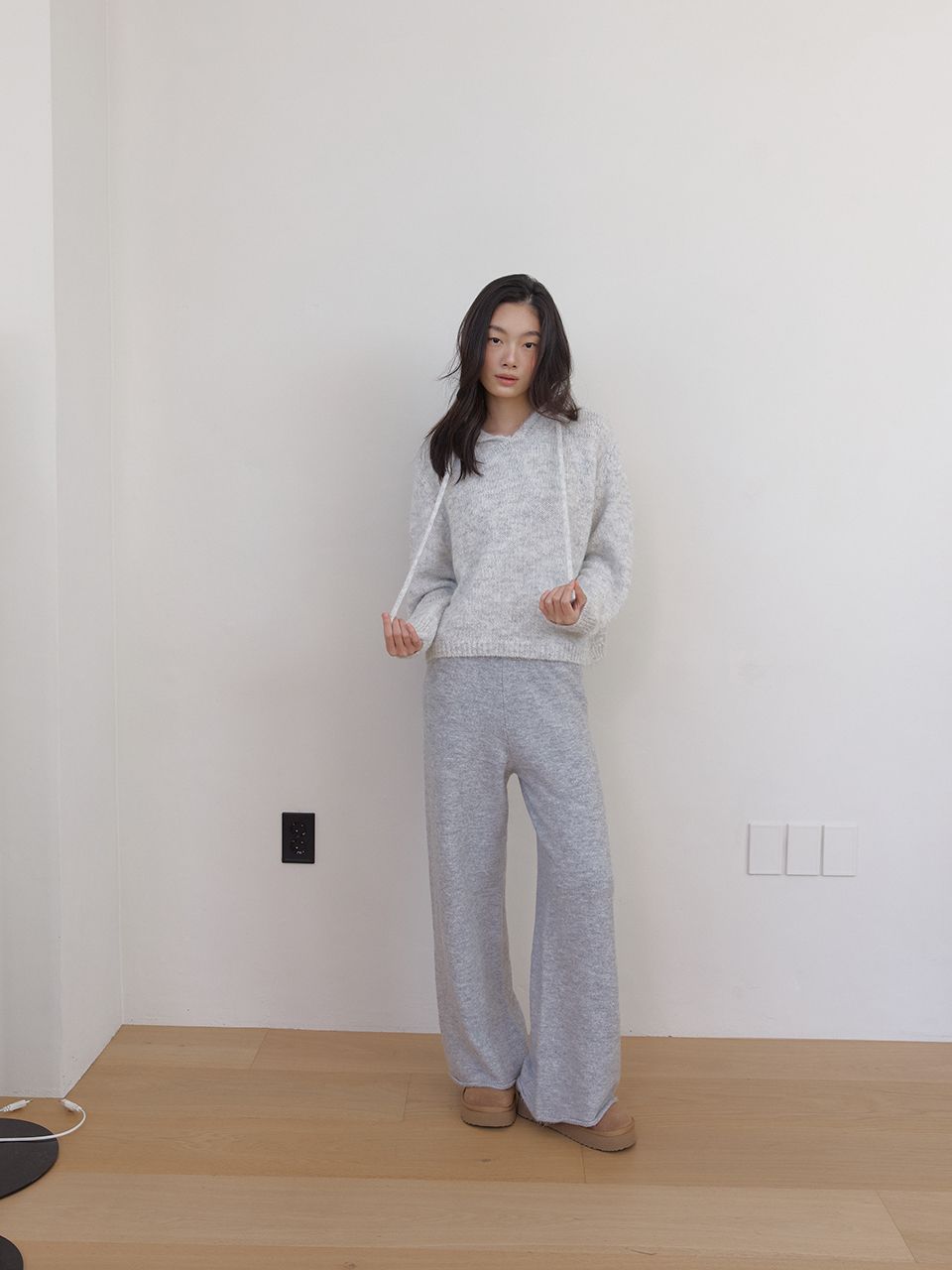 アズベーシック ウールニットフーディ（メランジグレー） | ASURA | HANA(ハナ) #4