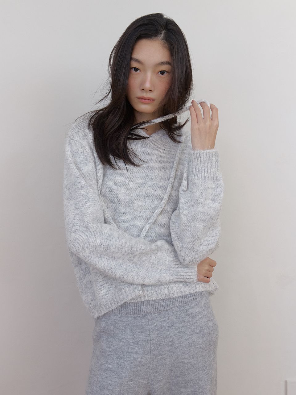 アズベーシック ウールニットフーディ（メランジグレー） | ASURA | HANA(ハナ) #5