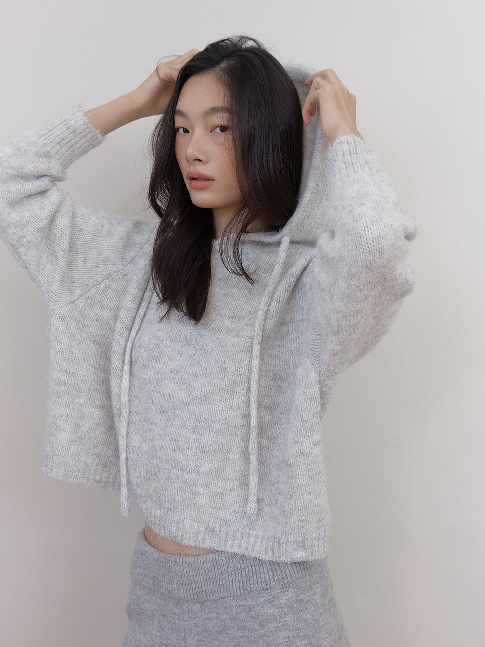 アズベーシック ウールニットフーディ（メランジグレー） | ASURA | HANA(ハナ) #7