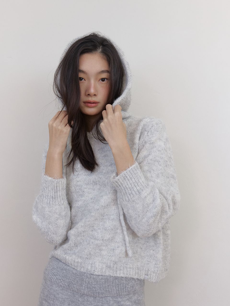 アズベーシック ウールニットフーディ（メランジグレー） | ASURA | HANA(ハナ) #8