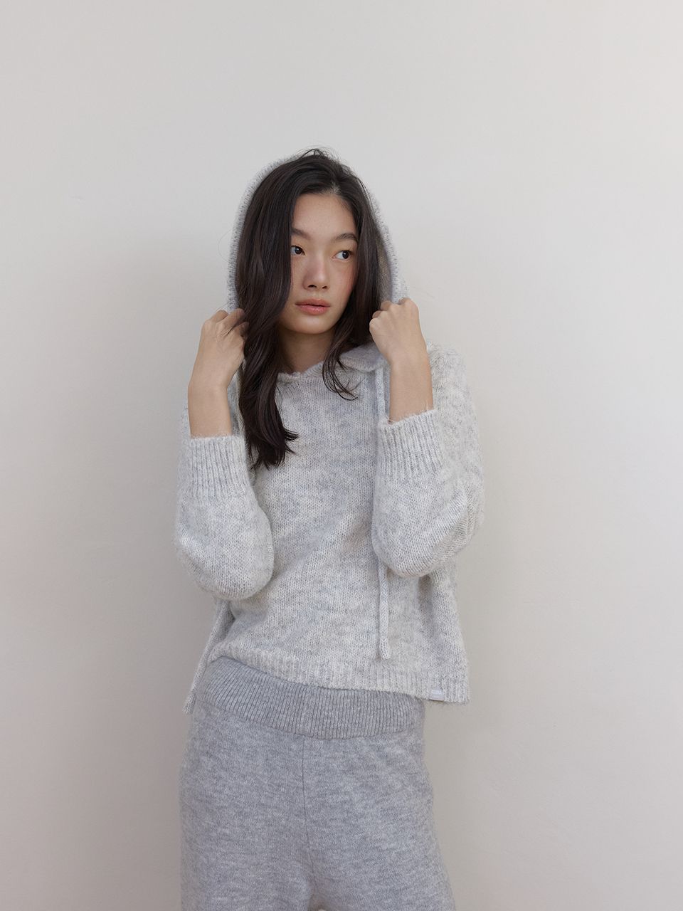 アズベーシック ウールニットフーディ（メランジグレー） | ASURA | HANA(ハナ) #10