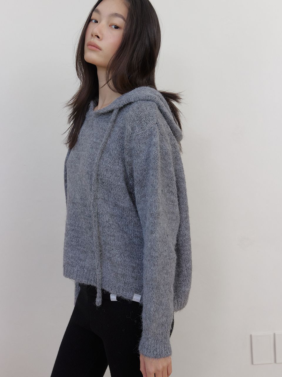 アズベーシック ウールニットフーディ（チャコール） | ASURA | HANA(ハナ) #4