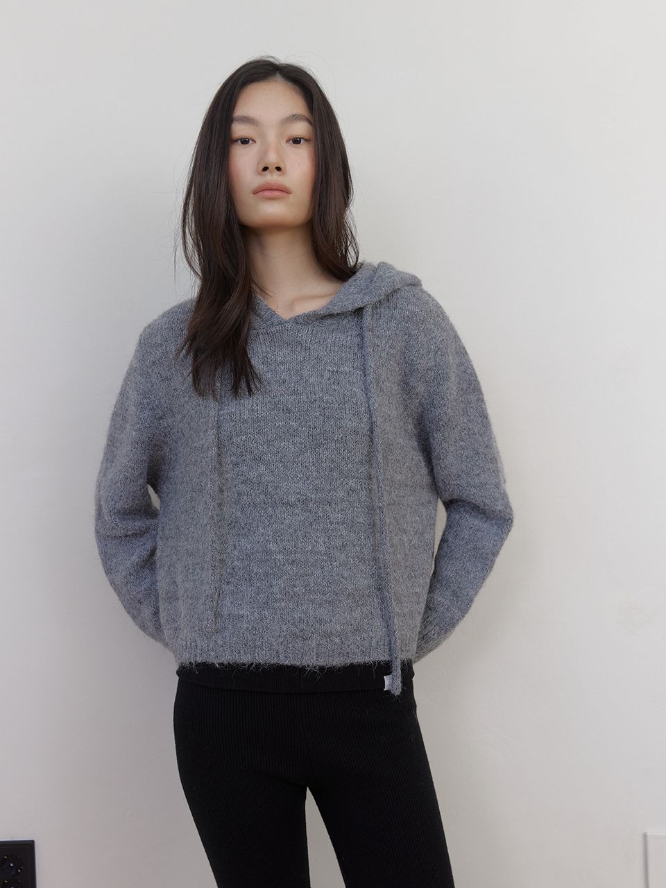 アズベーシック ウールニットフーディ（チャコール） | ASURA | HANA(ハナ) #5