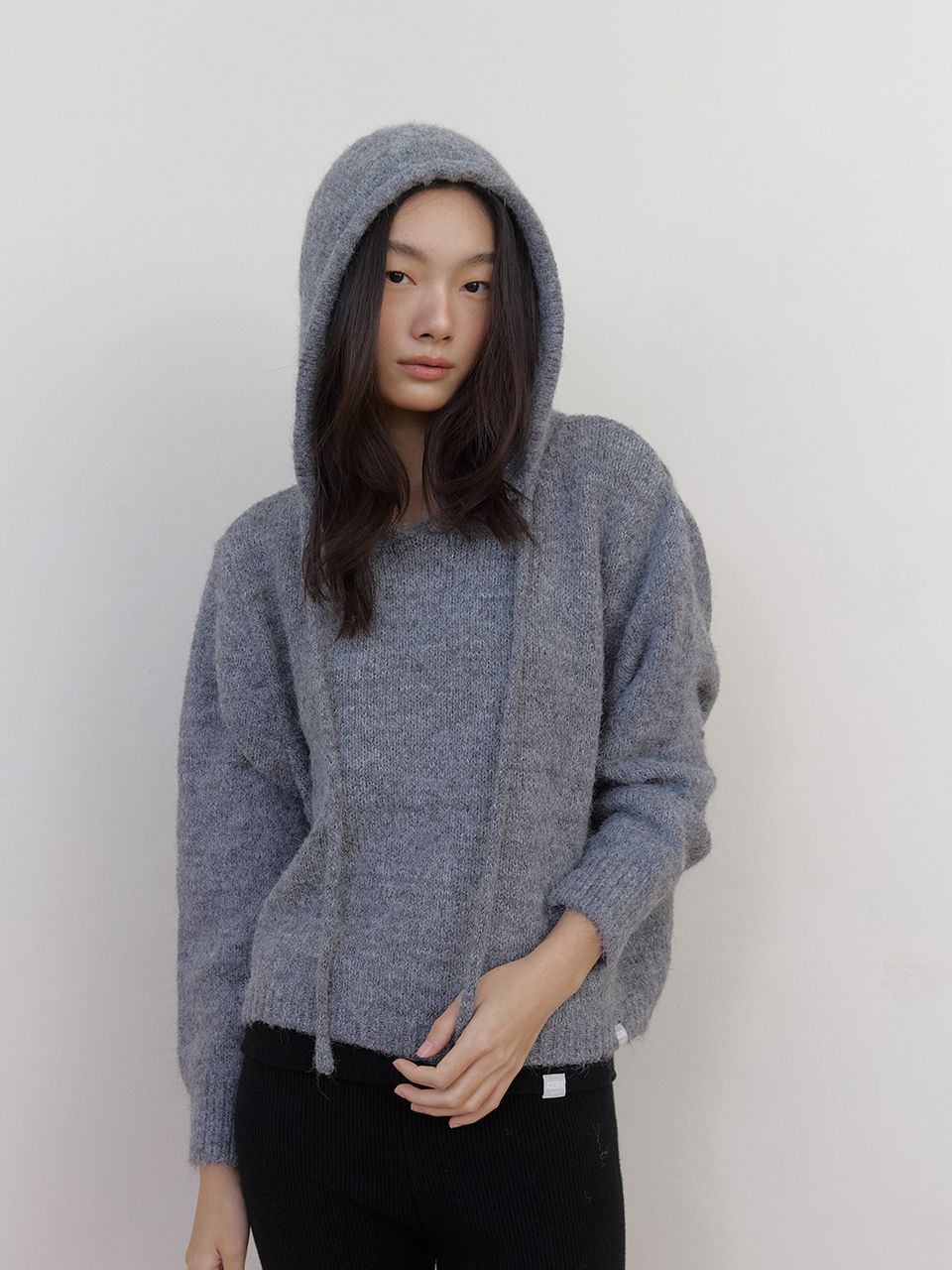 アズベーシック ウールニットフーディ（チャコール） | ASURA | HANA(ハナ) #6