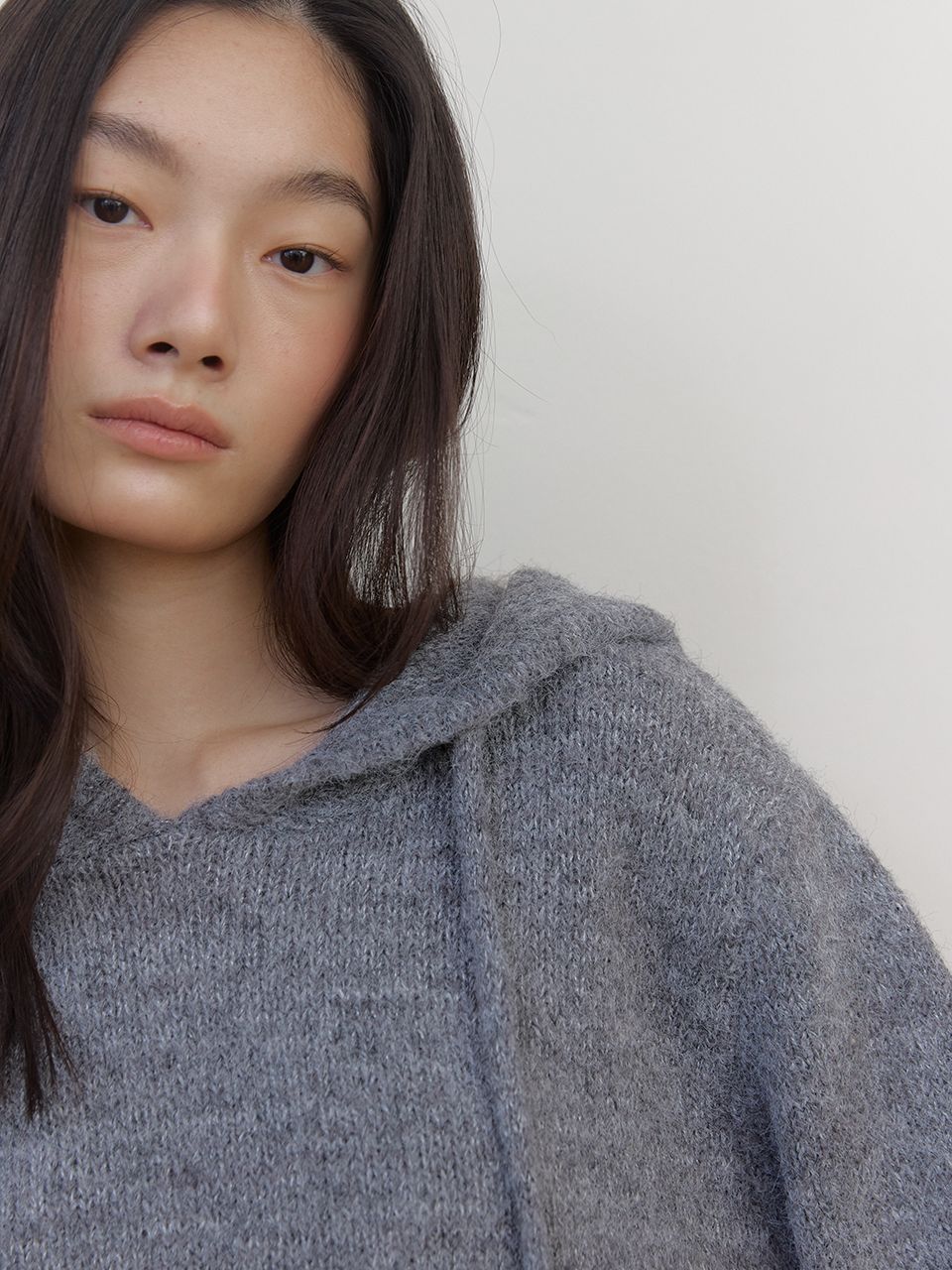 アズベーシック ウールニットフーディ（チャコール） | ASURA | HANA(ハナ) #7