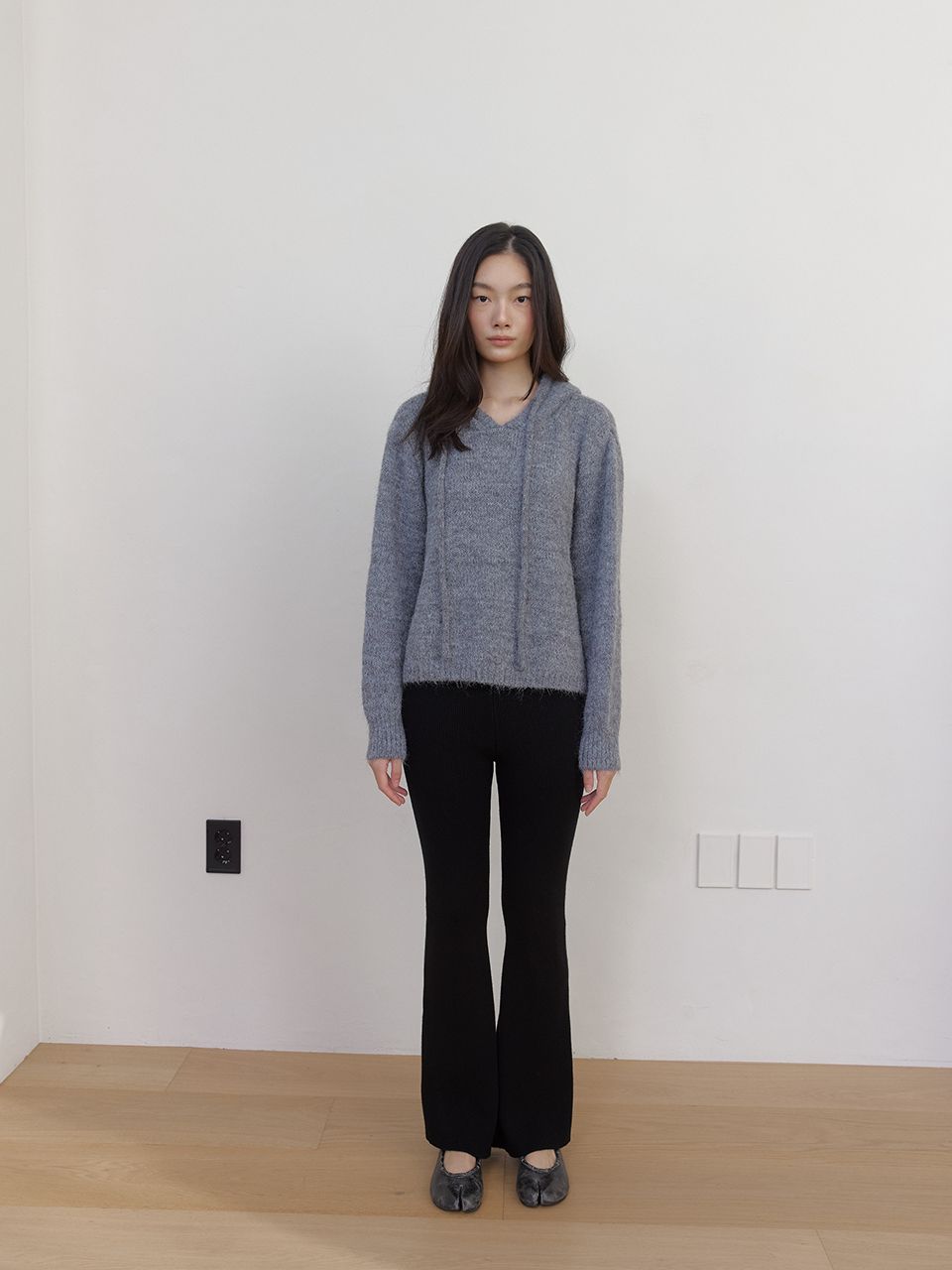 アズベーシック ウールニットフーディ（チャコール） | ASURA | HANA(ハナ) #10