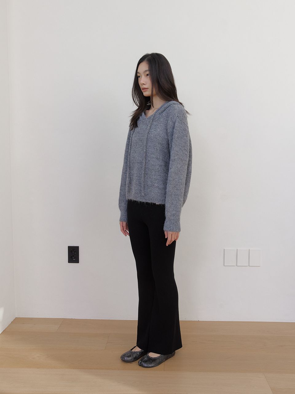 アズベーシック ウールニットフーディ（チャコール） | ASURA | HANA(ハナ) #11