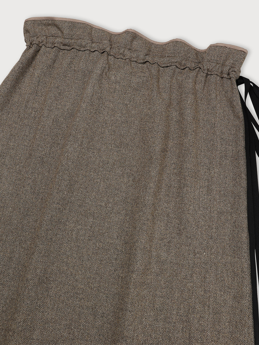HERRINGBONE WRAP SKIRT | ETHOS | HANA(ハナ) #8