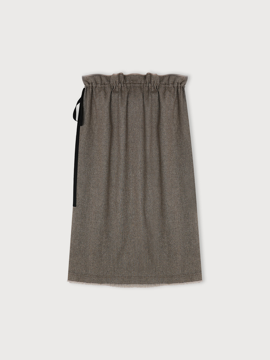 HERRINGBONE WRAP SKIRT | ETHOS | HANA(ハナ) #2