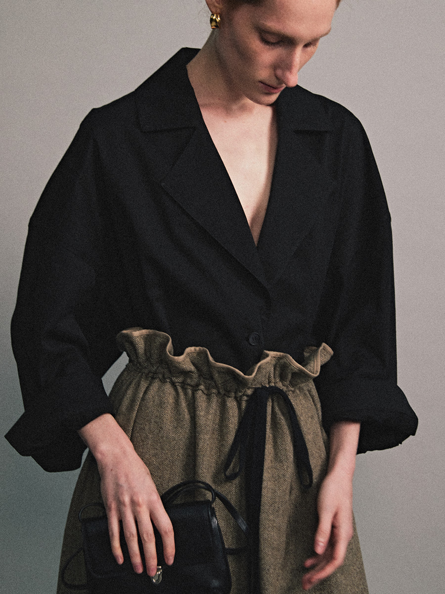 HERRINGBONE WRAP SKIRT | ETHOS | HANA(ハナ) #5