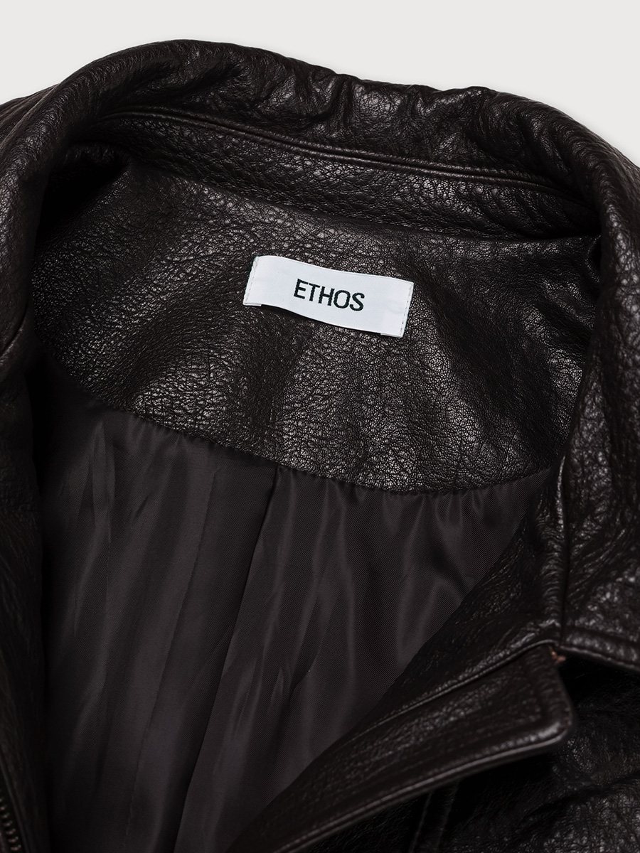 BASKET LEATHER JACKET_DEEP BROWN | ETHOS | HANA(ハナ) #4