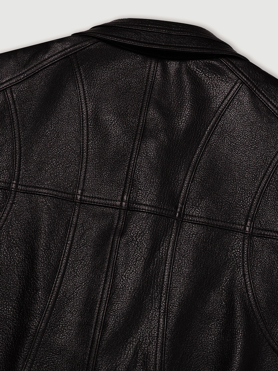 BASKET LEATHER JACKET_DEEP BROWN | ETHOS | HANA(ハナ) #5