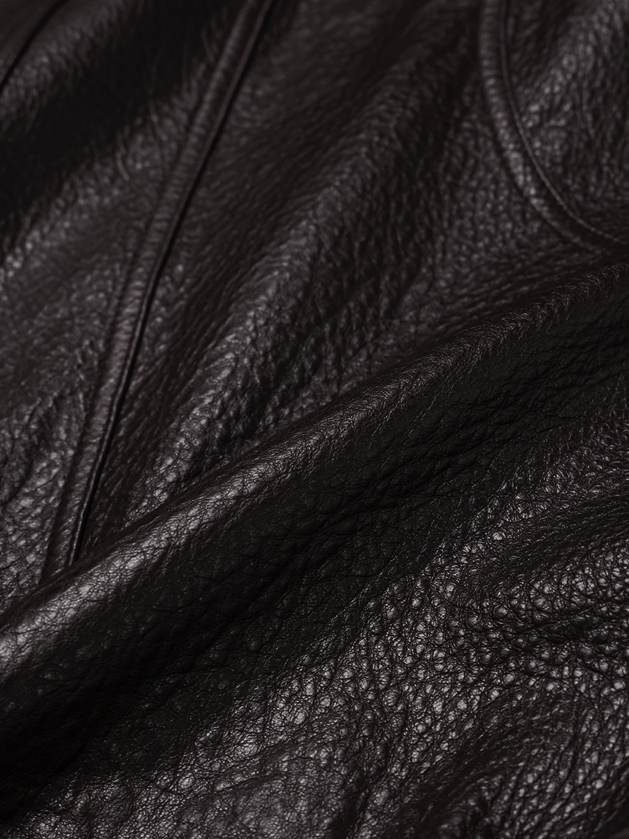 BASKET LEATHER JACKET_DEEP BROWN | ETHOS | HANA(ハナ) #9