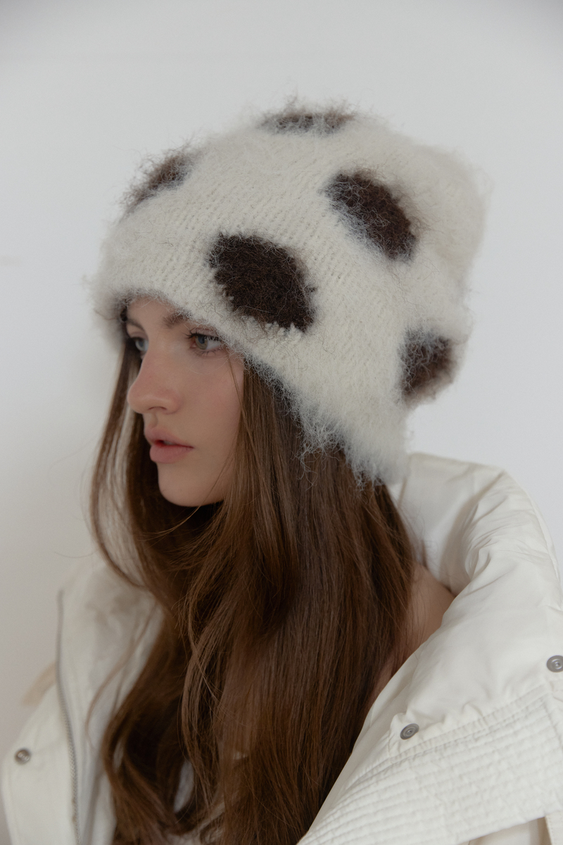 ドット ブラッシュ ビーニー (アイボリー) | ASURA | HANA(ハナ) #4