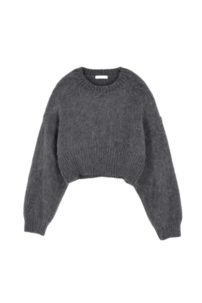 ヘアリーブラシニット (グレー) | ASURA | HANA(ハナ)