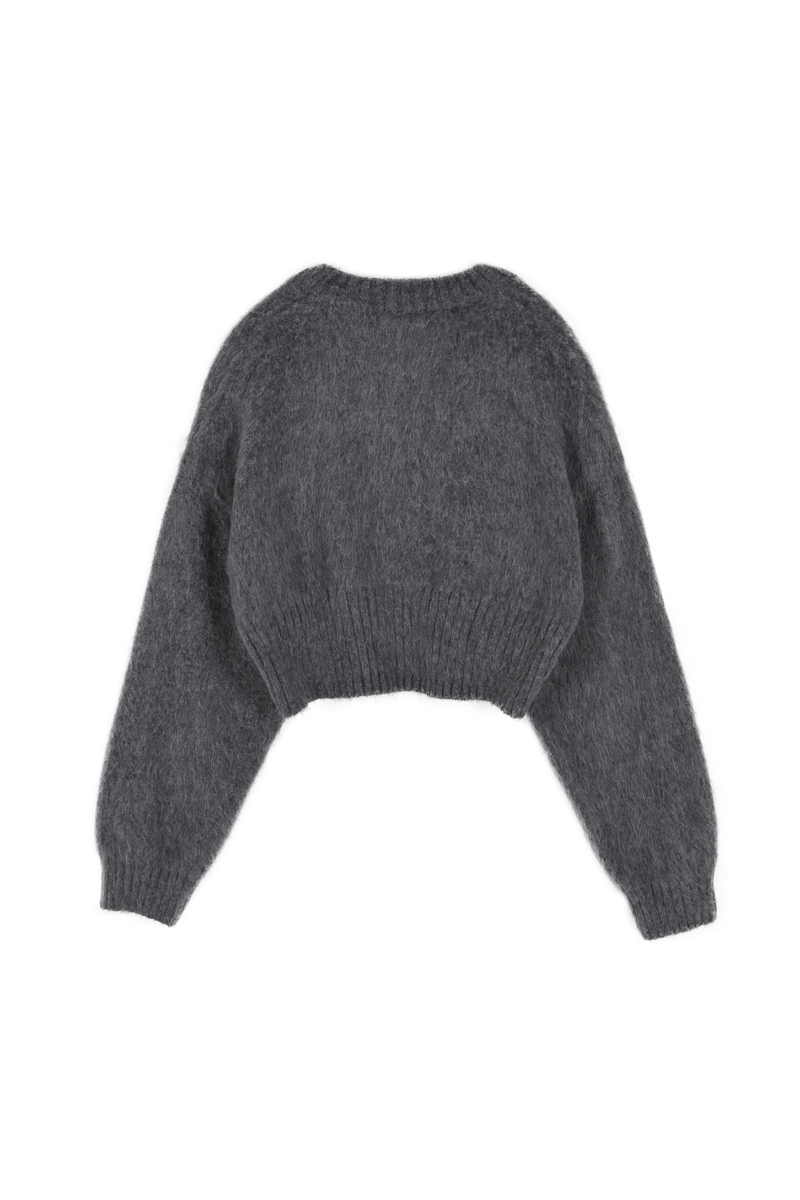 ヘアリーブラシニット (グレー) | ASURA | HANA(ハナ)