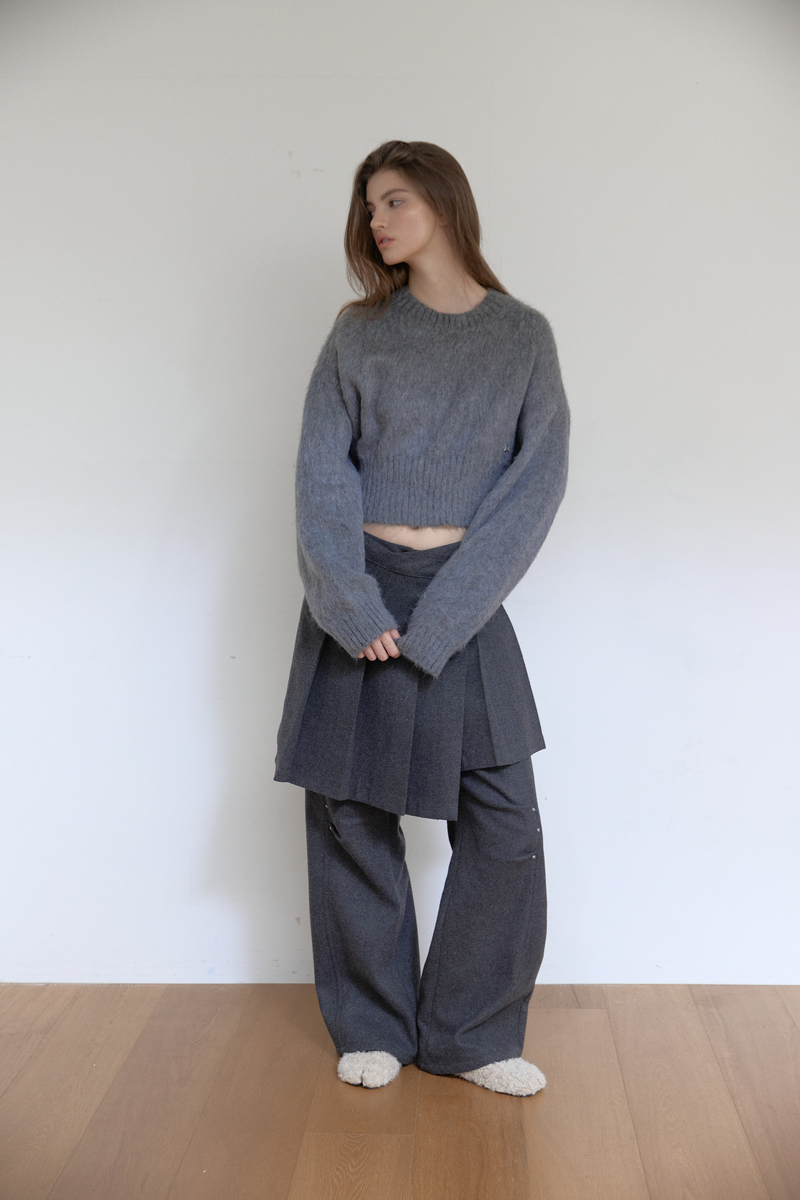 ヘアリーブラシニット (グレー) | ASURA | HANA(ハナ) #7