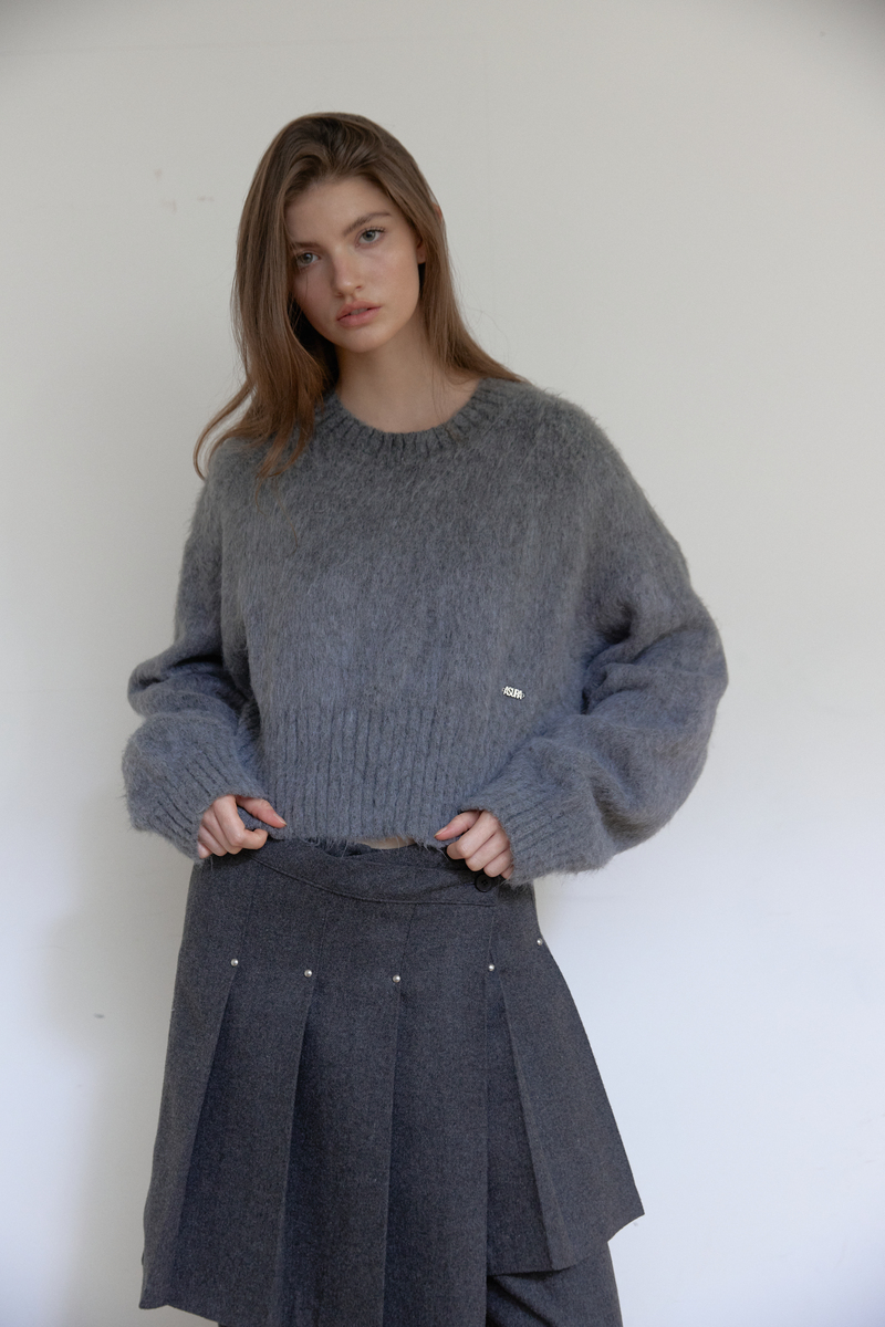 ヘアリーブラシニット (グレー) | ASURA | HANA(ハナ) #9