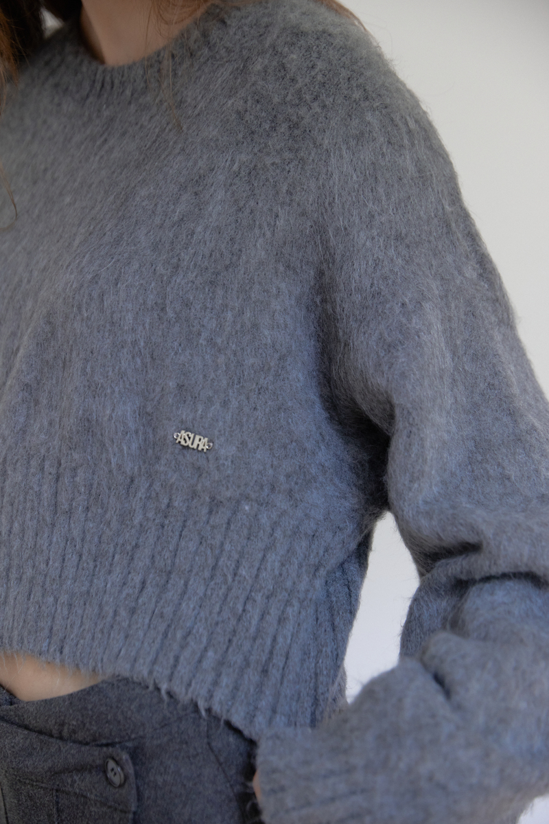 ヘアリーブラシニット (グレー) | ASURA | HANA(ハナ) #10