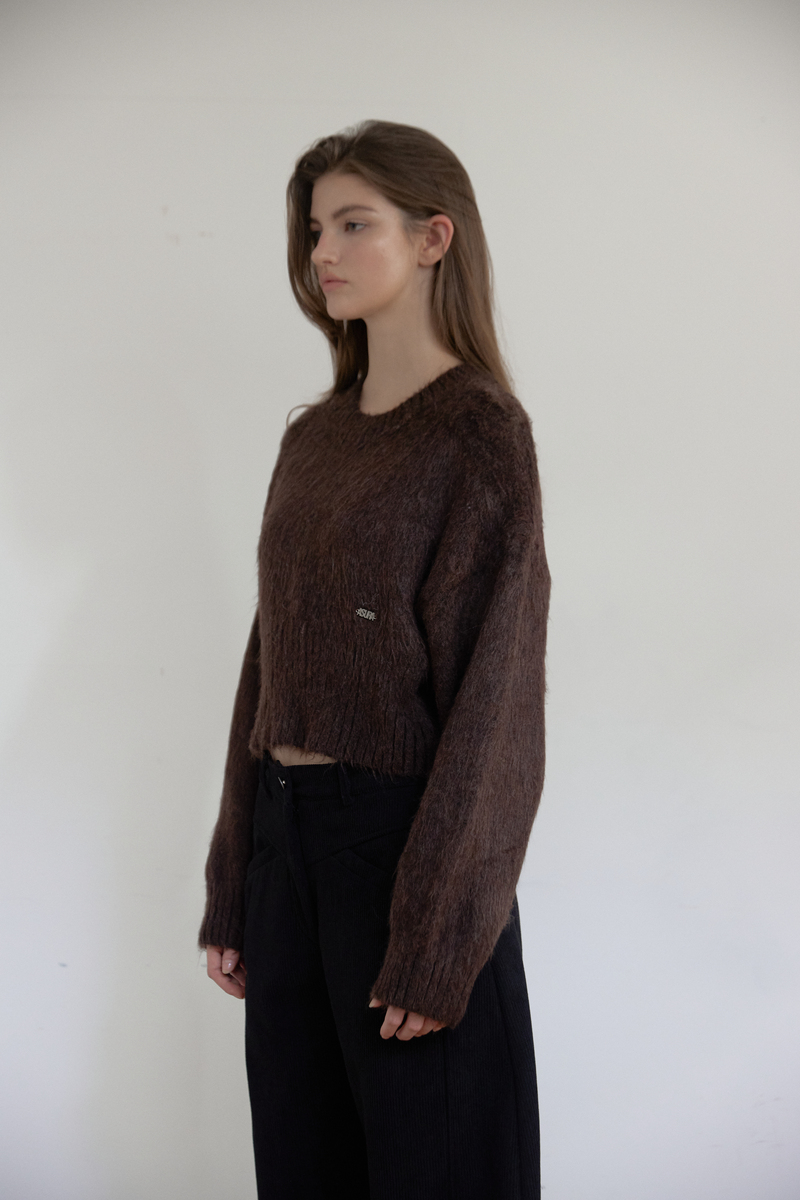 ヘアリーブラシニット(ブラウン) | ASURA | HANA(ハナ) #2