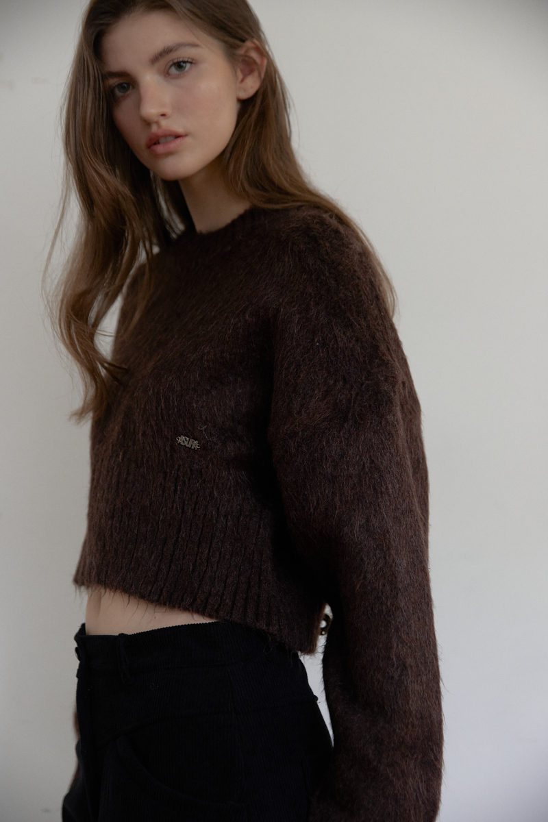 ヘアリーブラシニット(ブラウン) | ASURA | HANA(ハナ) #12