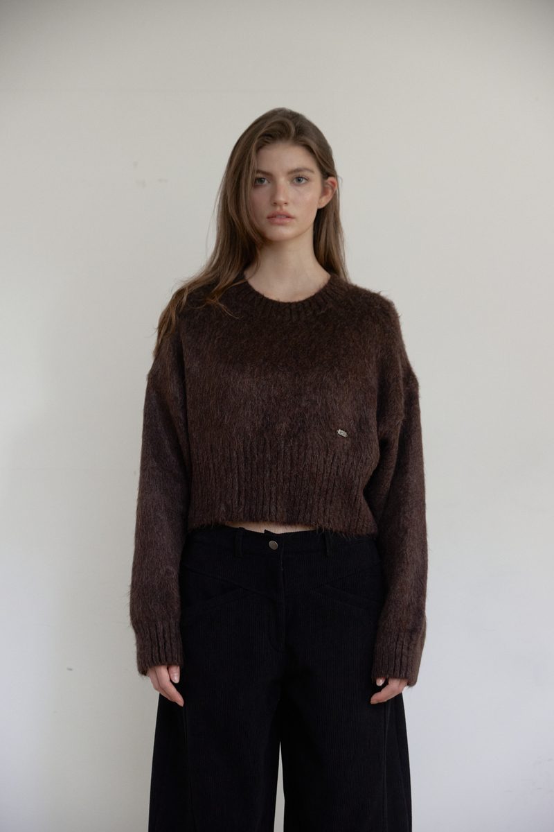 ヘアリーブラシニット(ブラウン) | ASURA | HANA(ハナ) #5