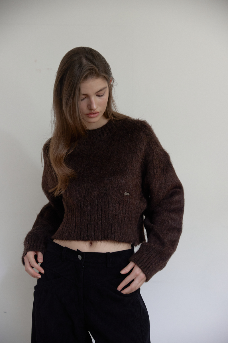 ヘアリーブラシニット(ブラウン) | ASURA | HANA(ハナ) #9