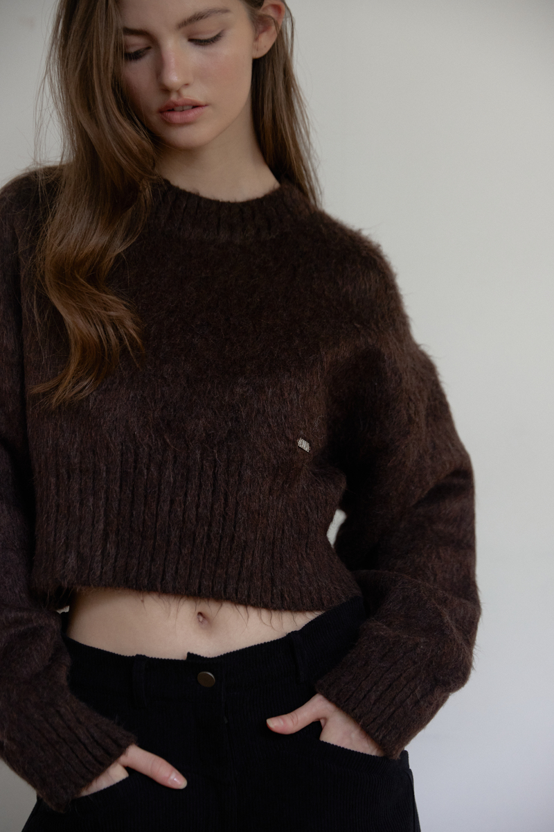 ヘアリーブラシニット(ブラウン) | ASURA | HANA(ハナ) #10